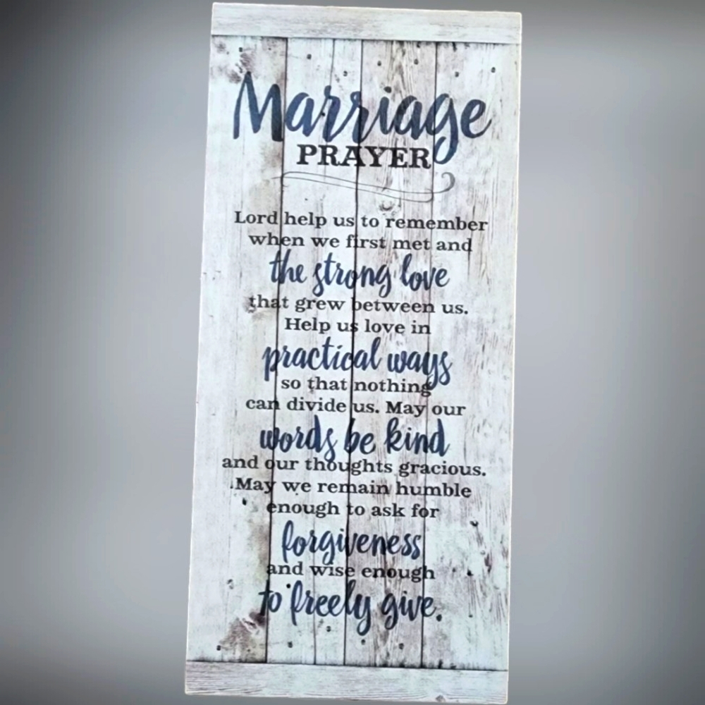 🦋 Marriage Prayer Plaque